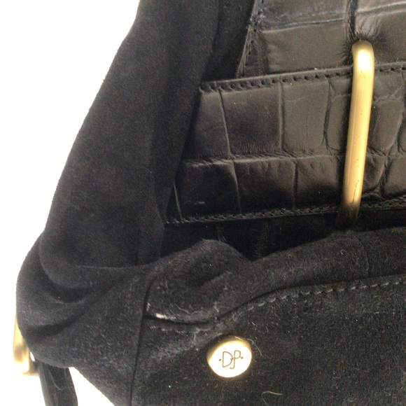 DONALD J. PLINER BLACK SUEDE SATCHEL - Picture 12 of 16